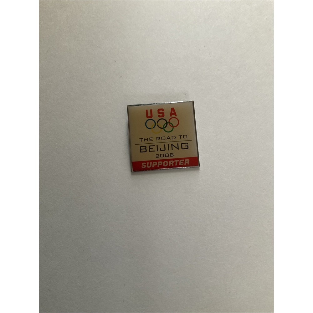 USA Road to Beijing 2008 Olympic Supporter Pin Aminco Collectible Lapel Pinback